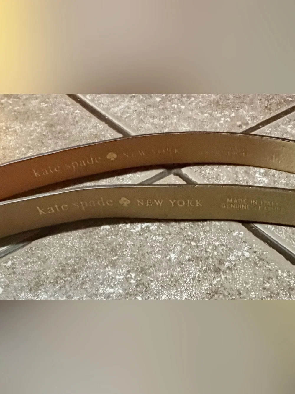 Kate Spade Set of 2 Skinny Leather Bow Belts Size M